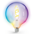 LED RGBW Hämardatav pirn FILAMENT MESH Nutikas G125 E27/4,9W/230V 2700K - Aigostar
