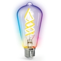 LED RGBW Hämardatav pirn FILAMENT MESH Nutikas ST64 E27/4,9W/230V 2700-6500K - Aigostar