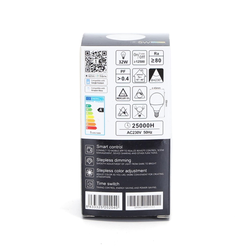 LED RGBW Hämardatav pirn G45 E14/5W/230V 3000-6500K Wi-Fi - Aigostar