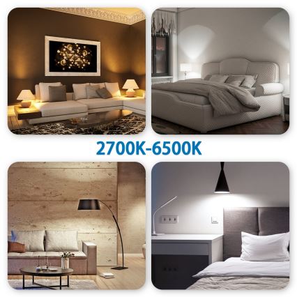 LED RGBW Hämardatav pirn G45 E27/6,5W/230V 2700-6500K Wi-Fi - Aigostar