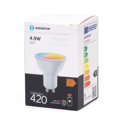 LED RGBW Hämardatav pirn GU10/4,9W/230V 2700-6500K Wi-Fi - Aigostar