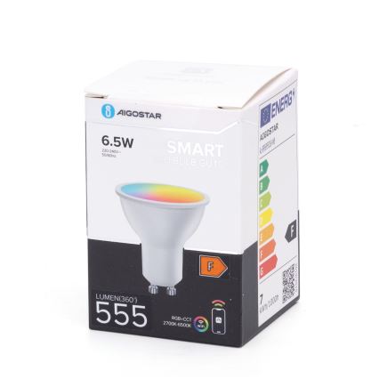 LED RGBW Hämardatav pirn GU10/6,5W/230V 2700-6500K Wi-Fi - Aigostar