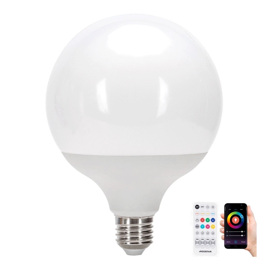LED RGBW Hämardatav pirn MESH G120 E27/18W/230V 6500K + kaugjuhtimispult - Aigostar