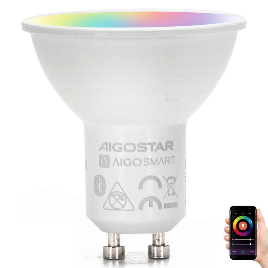LED RGBW Hämardatav pirn MESH Smart GU10/6,5W/230V 2700-6500K - Aigostar