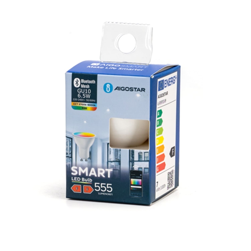 LED RGBW Hämardatav pirn MESH Smart GU10/6,5W/230V 2700-6500K - Aigostar