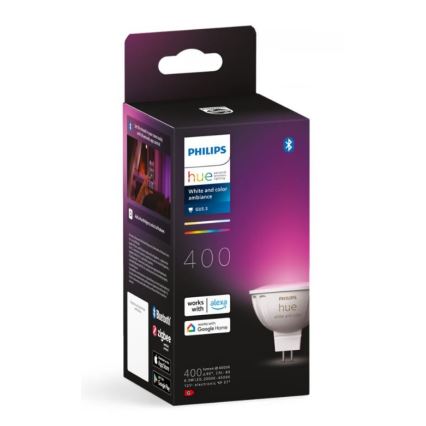 LED RGBW Hämardatav pirn Philips Hue White And Color Ambiance GU5,3/MR16/6,3W/12V 2000-6500K