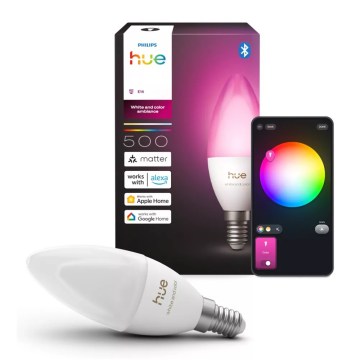 LED RGBW hämardatav pirn Philips Hue White And Color Ambiance B39 E14/3,7W/230V 1000-20000K