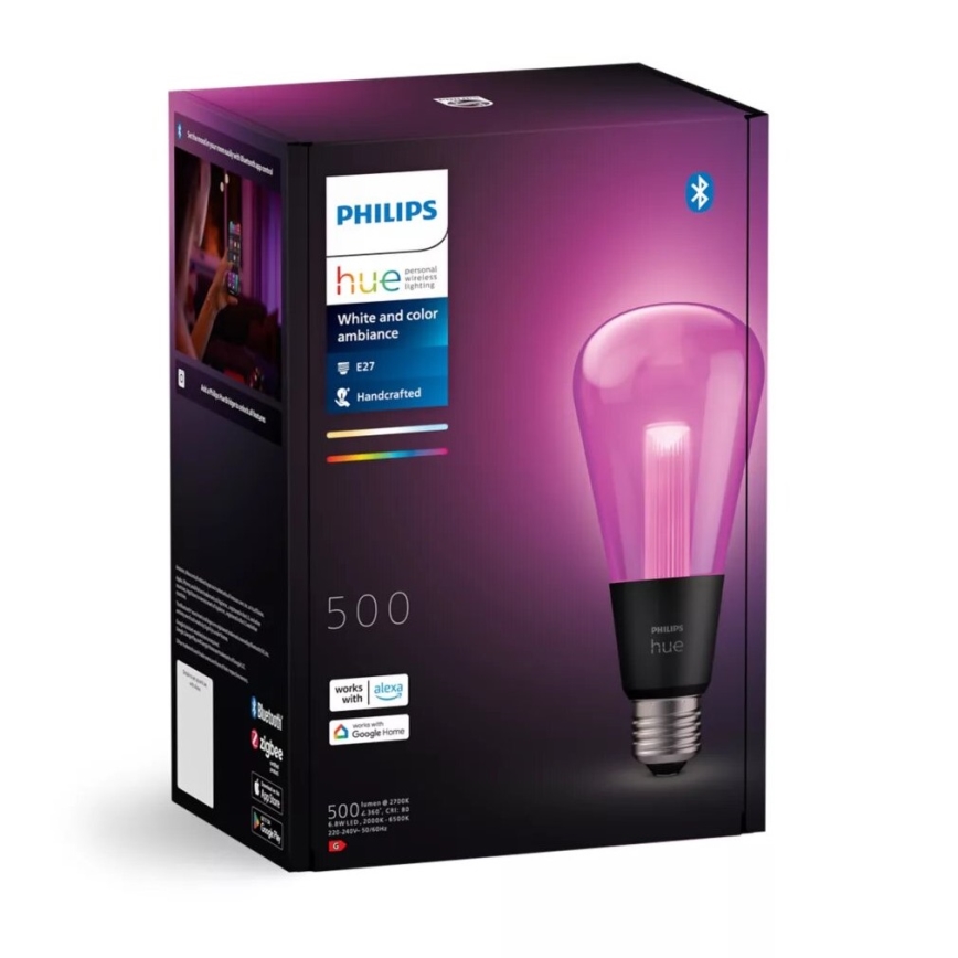 LED RGBW Hämardatav pirn Philips Hue White And Color Ambiance E27/6,8W/230V 2000-6500K