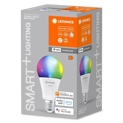 LED RGBW Hämardatav pirn SMART+ E27/14W/230V 2700-6500K Wi-Fi - Ledvance