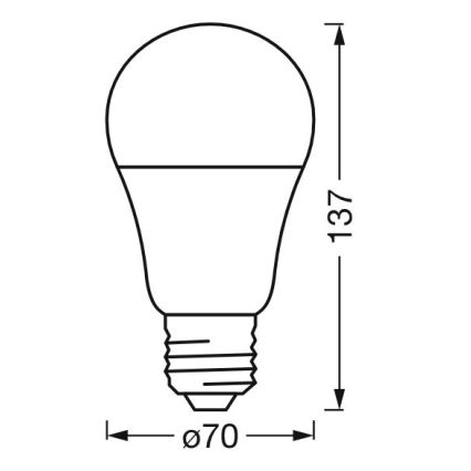 LED RGBW Hämardatav pirn SMART+ E27/14W/230V 2700-6500K Wi-Fi - Ledvance