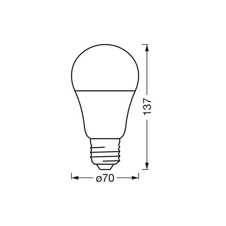 LED RGBW Hämardatav pirn SMART+ E27/14W/230V 2700-6500K Wi-Fi - Ledvance