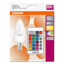 LED RGBW Hämardatav pirn STAR E14/4,5W/230V 2700K + pult – Osram