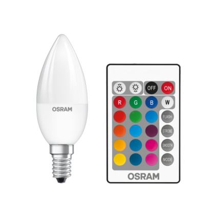 LED RGBW Hämardatav pirn STAR E14/4,5W/230V 2700K + pult – Osram