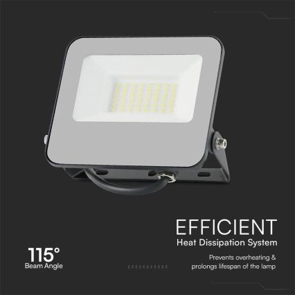 LED RGBW Hämardatav prožektor LED/30W/230V IP65 hall + kaugjuhtimispult