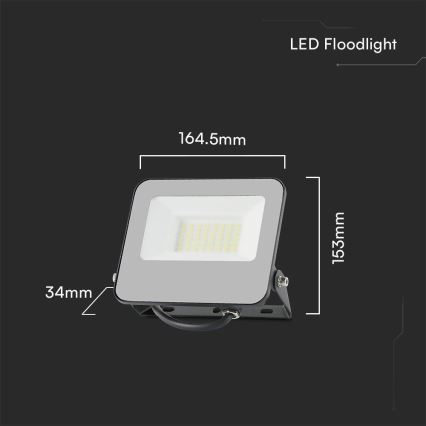 LED RGBW Hämardatav prožektor LED/30W/230V IP65 hall + kaugjuhtimispult