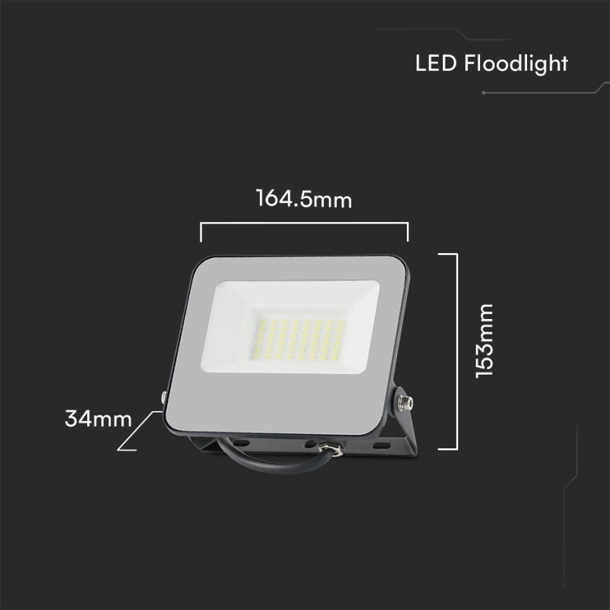 LED RGBW Hämardatav prožektor LED/30W/230V IP65 hall + kaugjuhtimispult