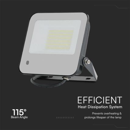 LED RGBW Hämardatav prožektor LED/50W/230V IP65 hall + kaugjuhtimispult