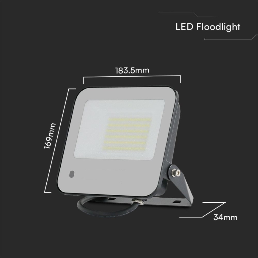 LED RGBW Hämardatav prožektor LED/50W/230V IP65 hall + kaugjuhtimispult