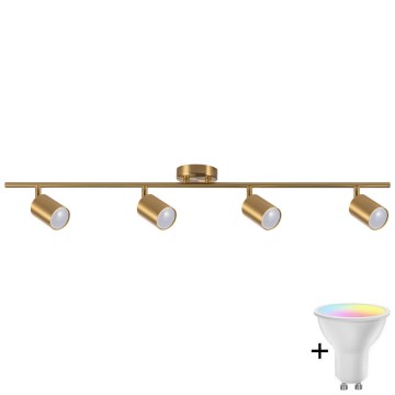 LED RGBW Hämardatav punktvalgusti GOLDI 4xGU10/6,5W/230V 2700-6500K Wi-Fi kuldne