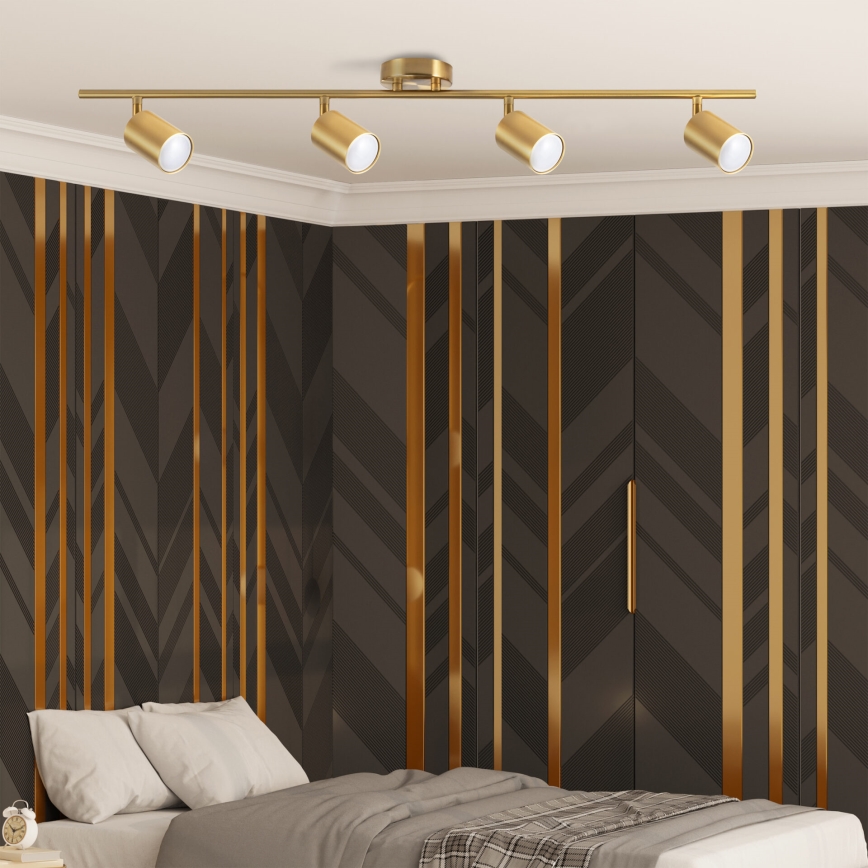 LED RGBW hämardatav spottvalgusti GOLDI 4xGU10/6W/230V 3000K kuldne + kaugjuhtimispult