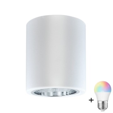 LED RGBW hämardatav punktvalgusti JUPITER 1xE27/6,5W/230V 2700-6500K Wi-Fi läbimõõt 9,8 cm valge