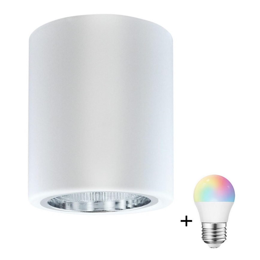 LED RGBW Hämardatav punktvalgusti JUPITER 1xE27/6,5W/230V 2700-6500K Wi-Fi Ø 9,8 cm valge