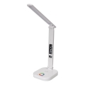LED RGBW Hämardatav puutetundlik laualamp juhtmevaba laadimisega, ekraan ja USB pesa MAGNUS LED/6W/5V 3000-6500K valge