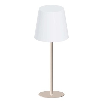 LED RGBW hämardatav puutetundlik välitingimustele mõeldud laualamp LUCIA LED/2W/5V 1800/2700/6500K 3600 mAh IP44 beež
