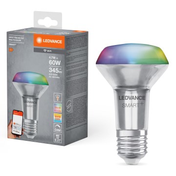 LED RGBW hämardatav reflektorpirn SMART+ R63 E27/4,7W/230V 2700-6500K Wi-Fi - Ledvance