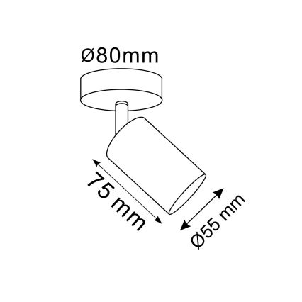 LED RGBW hämardatav seinapealne spott GOLDI 1xGU10/6W/230V 3000K kuldne + kaugjuhtimispult