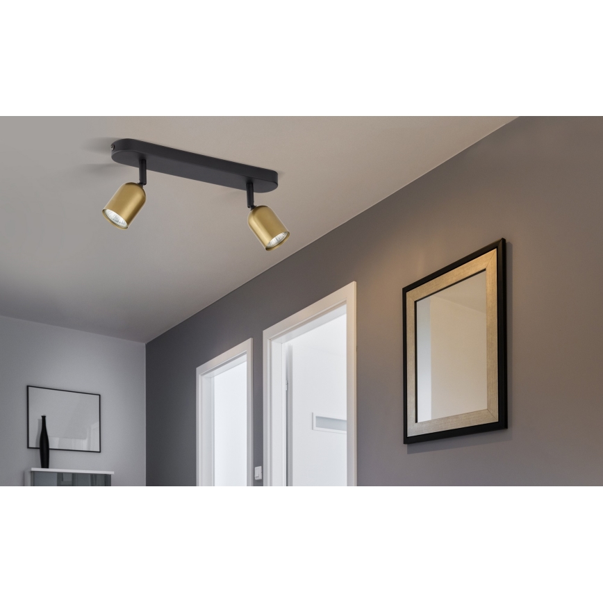 LED RGBW hämardatav spot-valgusti TOP 2xGU10/6,5W/230V 2700-6500K kuldne/must