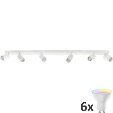 LED RGBW hämardatav spotvalgusti ANGIE 6xGU10/6,5W/230V 2700-6500K valge
