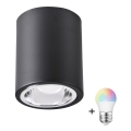 LED RGBW hämardatav suunavalgusti JUPITER 1xE27/6,5W/230V 2700-6500K Wi-Fi läbimõõt 9,8 cm must