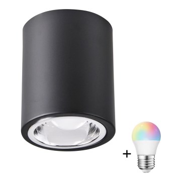LED RGBW hämardatav suunavalgusti JUPITER 1xE27/6,5W/230V 2700-6500K Wi-Fi läbimõõt 9,8 cm must