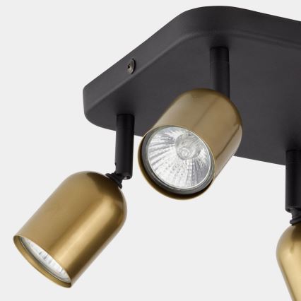LED RGBW hämardatav suunavalgusti TOP 4xGU10/6,5W/230V 2700-6500K kuldne/must