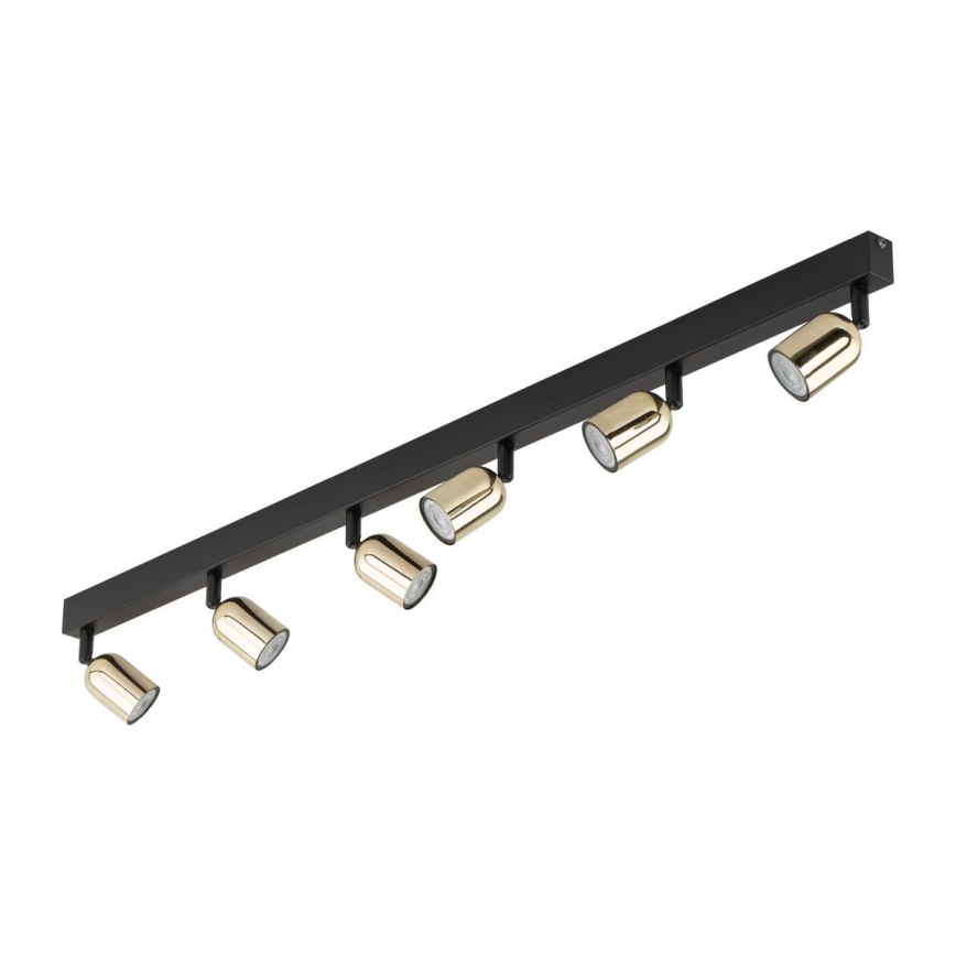 LED RGBW hämardatav suunavalgusti TOP 6xGU10/6,5W/230V 2700-6500K must/kuldne
