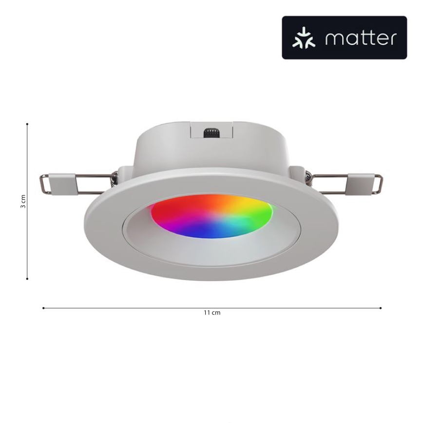 Nanoleaf - LED RGBW Hämardatav süvistatav valgusti ESSENTIALS LED/6W/230V 2700-6500K CRI 90 Wi-Fi