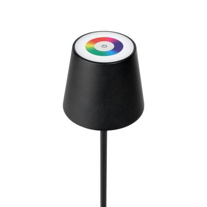 LED RGBW Hämardatav väli laetav lamp LED/4W/4000 mAh 3000/4000/5500K IP44 must
