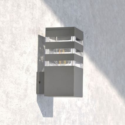 LED RGBW hämardatav välisseinavalgusti TEKSAS 1xE27/9W/230V 2700-6500K Wi-Fi IP44 antratsiit