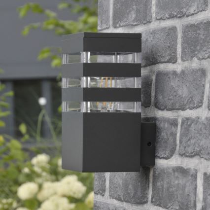 LED RGBW hämardatav välisseinavalgusti TEKSAS 1xE27/9W/230V 2700-6500K Wi-Fi IP44 antratsiit