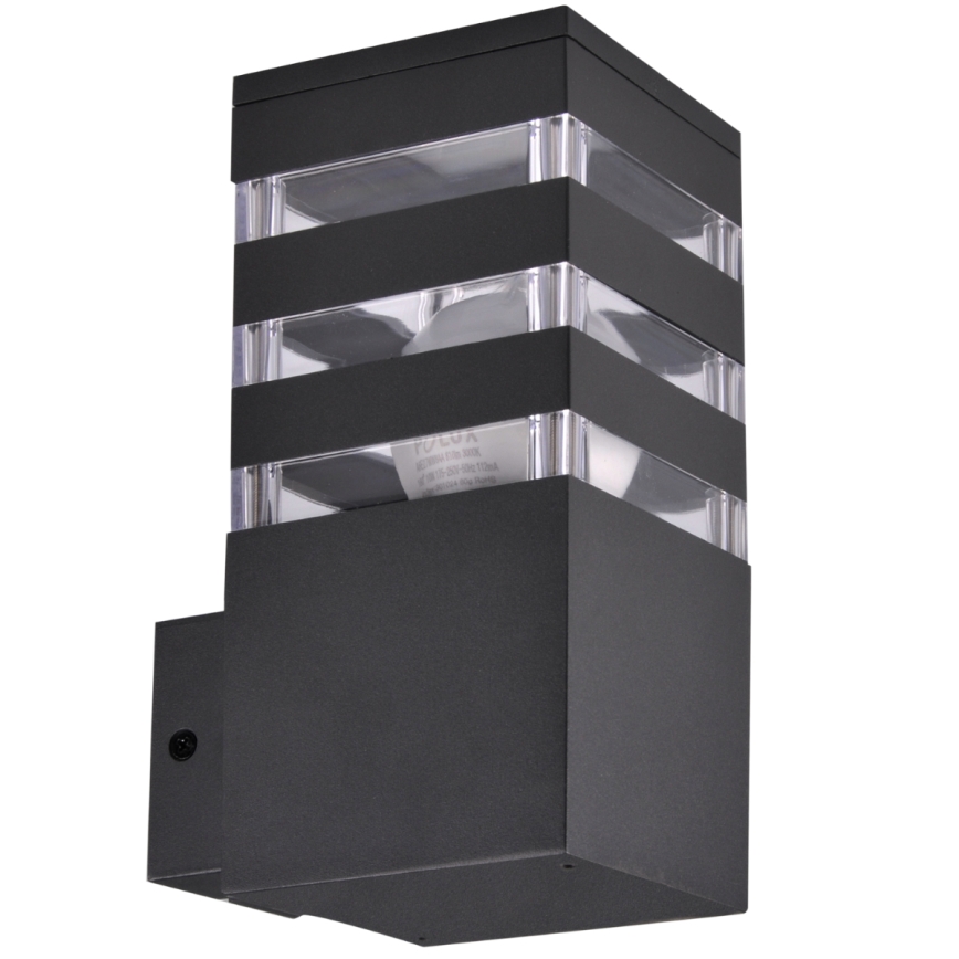 LED RGBW hämardatav välisseinavalgusti TEKSAS 1xE27/9W/230V 2700-6500K Wi-Fi IP44 antratsiit