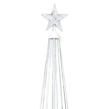 LED RGBW hämardatav välitingimustes kasutatav jõulukaunistus LED/4W/230V 180 cm IP44 kuusk + kaugjuhtimispult