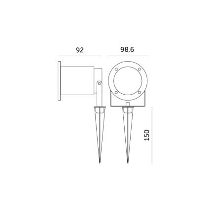 LED RGBW hämardatav välisvalgusti BLAKE 1xGU10/4,8W/230V IP65 + kaugjuhtimispult