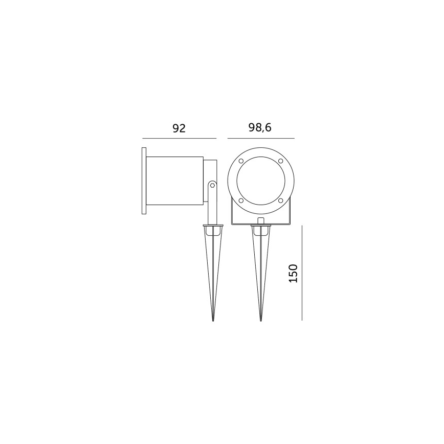 LED RGBW hämardatav välisvalgusti BLAKE 1xGU10/6W/230V IP65 + kaugjuhtimispult