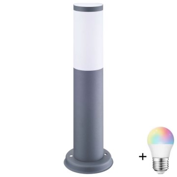 LED RGBW hämardatav välisvalgusti OSLO 1xE27/6,5W/230V 2700-6500K Wi-Fi 45 cm IP44 antratsiit