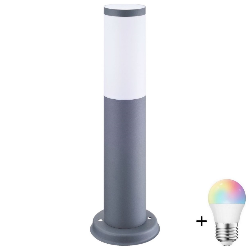 LED RGBW hämardatav välisvalgusti OSLO 1xE27/6,5W/230V 2700-6500K Wi-Fi 45 cm IP44 antratsiit