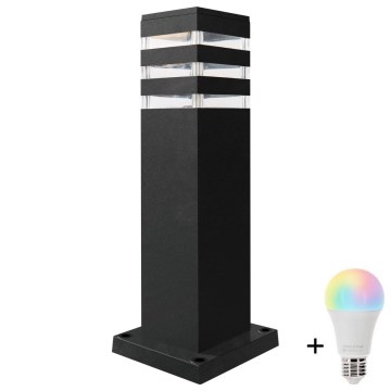 LED RGBW hämardatav välisvalgusti TEKSAS 1xE27/9W/230V 2700-6500K Wi-Fi 44 cm IP44 antratsiit