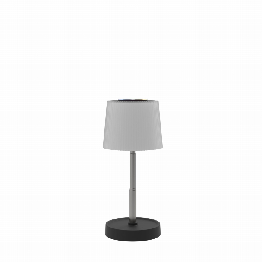 LED RGBW hämardatav puutetundlik laetav välistingimustesse mõeldud laualamp LED/2W/5V IP44 1200 mAh hall