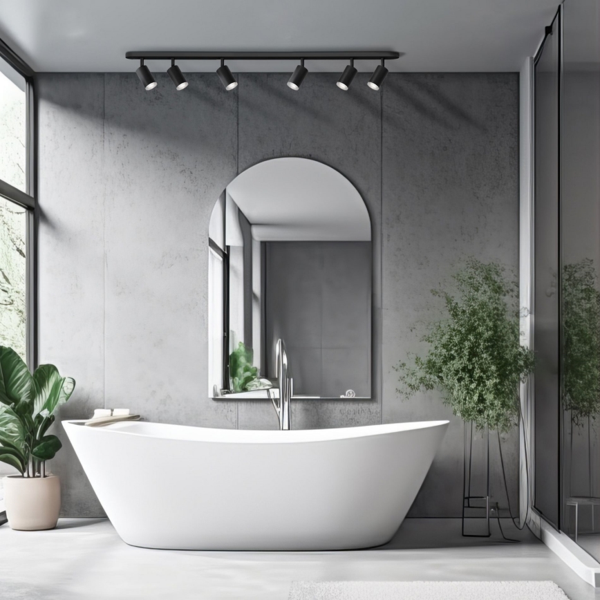 LED RGBW Hämardatav vannitoa suunavalgusti TURYN 6xGU10/6,5W/230V 2700-6500K Wi-Fi IP44 must