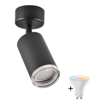 LED RGBW hämardatav vannitoa punktvalgusti TURYN 1xGU10/6,5W/230V 2700-6500K Wi-Fi IP44 must